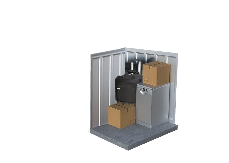 XS opslagunit tot 3m³ voor kleine spullen en dozen